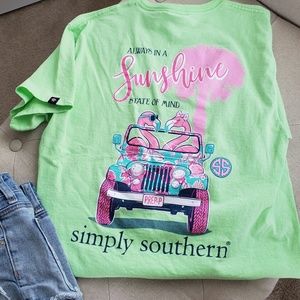 Simply Southern flamingo tshirt